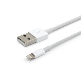 USB-A auf 8-Pin (Lightning Apple) Lade-/ Datenkabel ABS 1m weiss