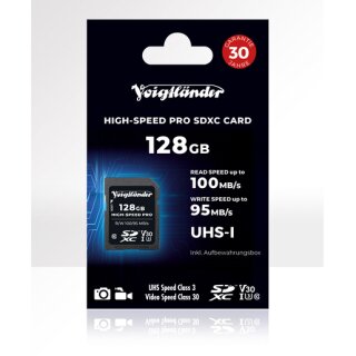 Voigtländer High-Speed Pro SDXC Card 128GB UHS-I