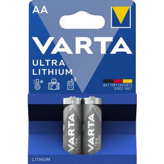 Varta Lithium Batterie Mignon  AA/FR6 Ultra 2er Blister